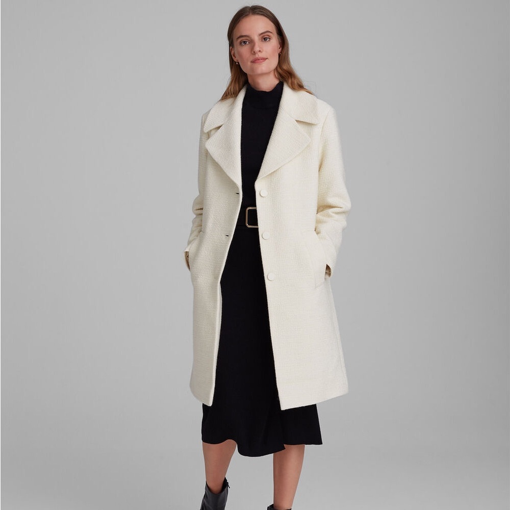 Club Monaco Quilted Bouclé Coat